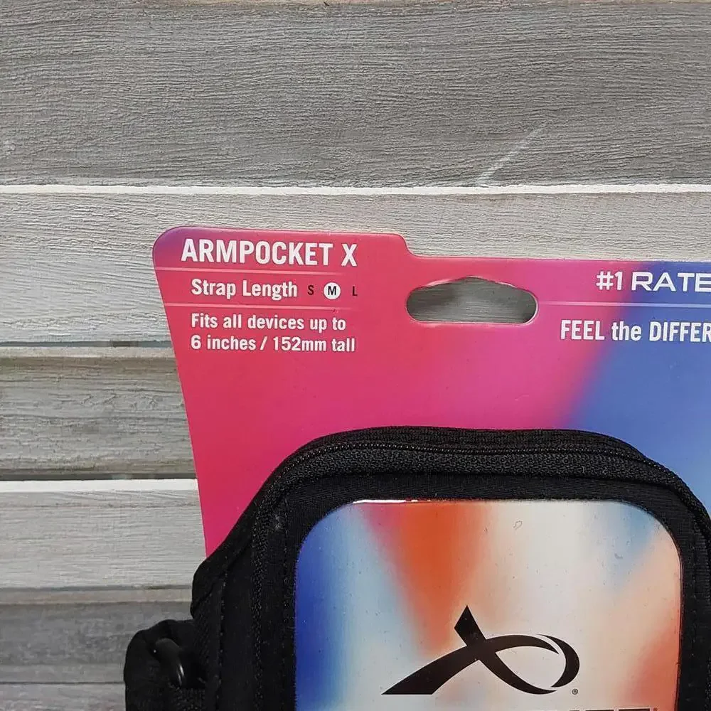 Armpocket X armband | iPhone 15/14/13/12, Galaxy S20/S10 | Medium Strap